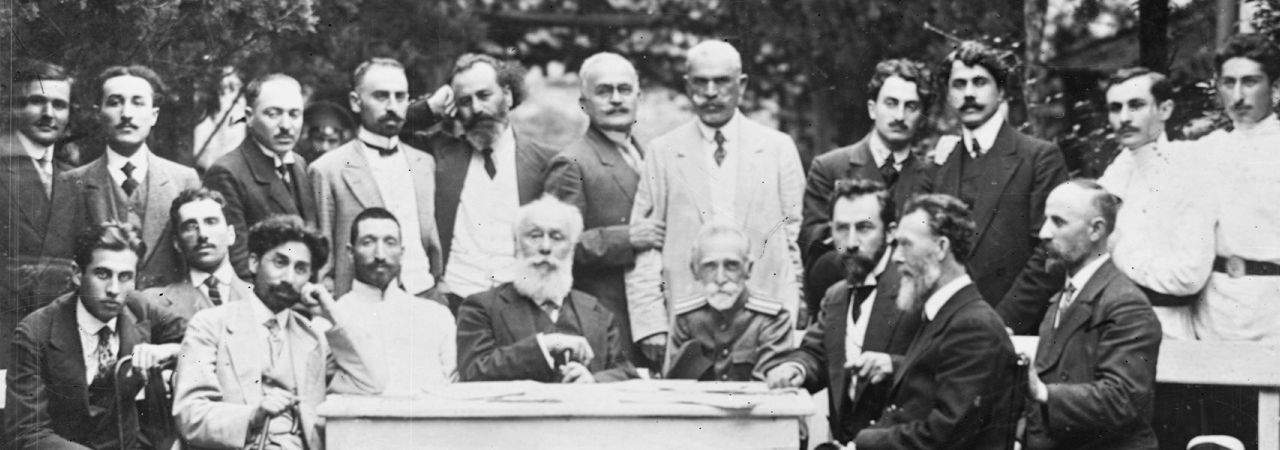 ლიტერატურული საღამოს მონაწილეები, ქუთაისი, 1914 წლის 7 ივნისი