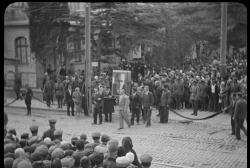 The National Archives created a high-quality electronic copy of the film footage of Kote Marjanishvili's funeral