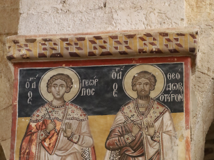 წმინდა გიორგი და წმინდა თეოდორიტე <br>
ქეთევან ასათიანის ფოტო, 2026 წელი. <br>
Saint George and Saint Theodoret <br>
Photo by Ketevan Asatiani, 2026.