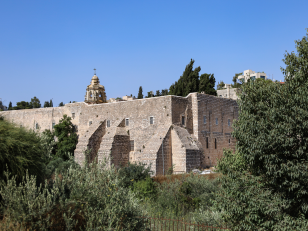 იერუსალიმის ჯვრის ქართველთა მონასტერი ჩრდილო-აღმოსავლეთიდან <br>
ქეთევან ასათიანის ფოტო, 2026 წელი. <br>
Georgian Monastery of the Cross in Jerusalem, from the north-east <br>
Photo by Ketevan Asatiani, 2026.