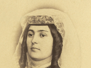 მელანია ნიკოლოზის ასული ფალავანდიშვილი. თბილისი, 1870 წ. <br> Melania Phalavandishvili. Tbilisi, 1870.