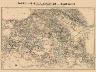  Map of Georgia, Armenia and Kurdistan 1854. Author: Carl Ritter; editor: Heinrich Kiepert