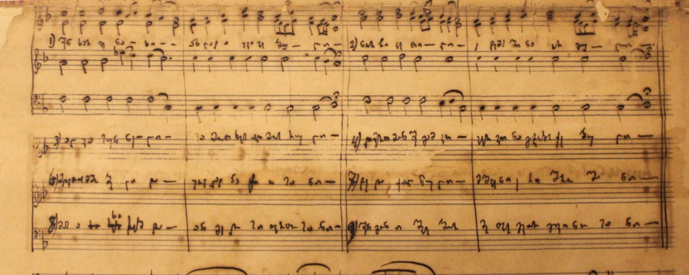 „შენ ხარ ვენახი“ - ხელნაწერი ნოტები