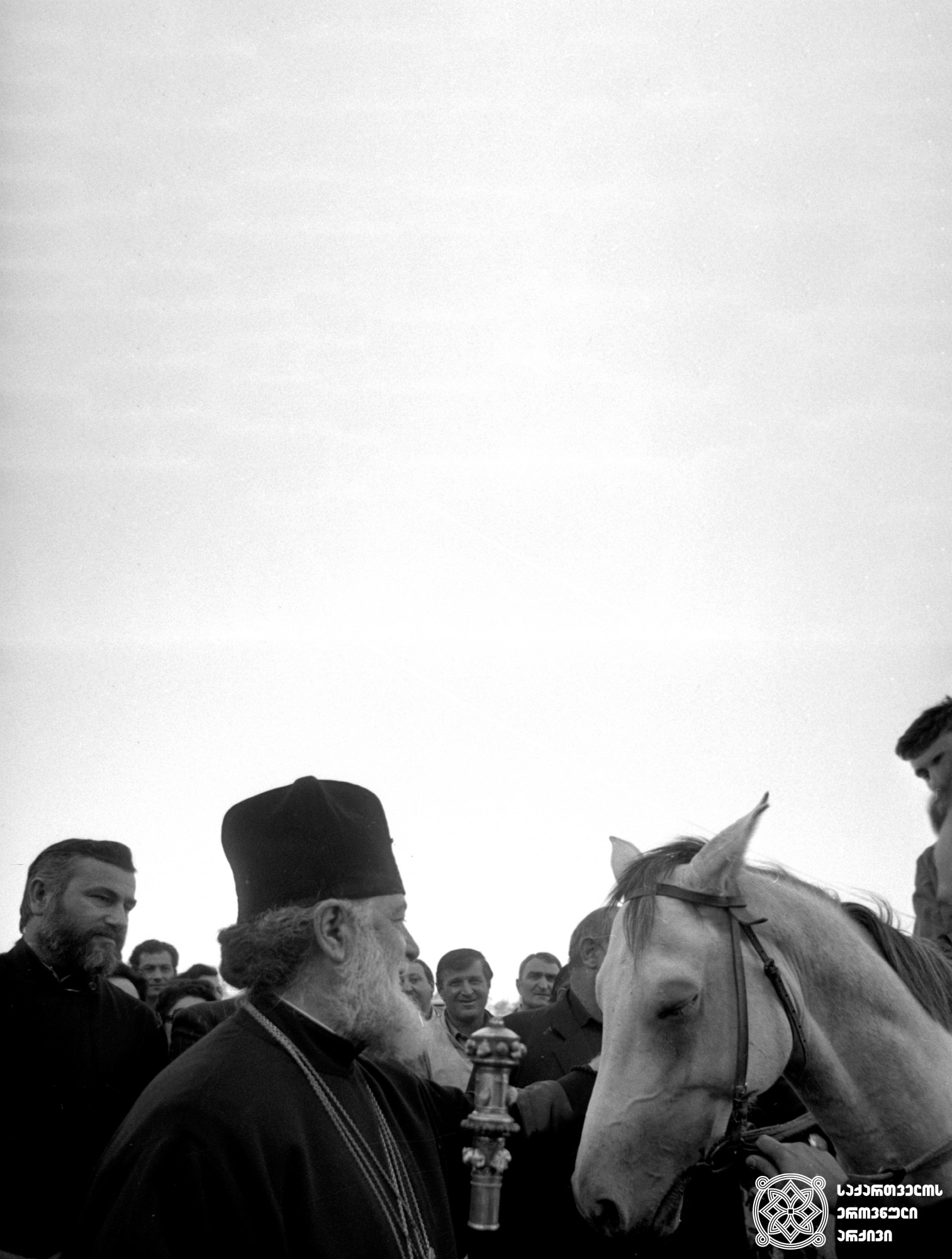 ილია II სრულიად საქართველოს კათოლიკოს-პატრიარქი <br>
წალენჯიხა, 1989 წელი  <br>
Ilia II, Catholicos-Patriarch of All Georgia <br>
Tsalenjikha, 1989
