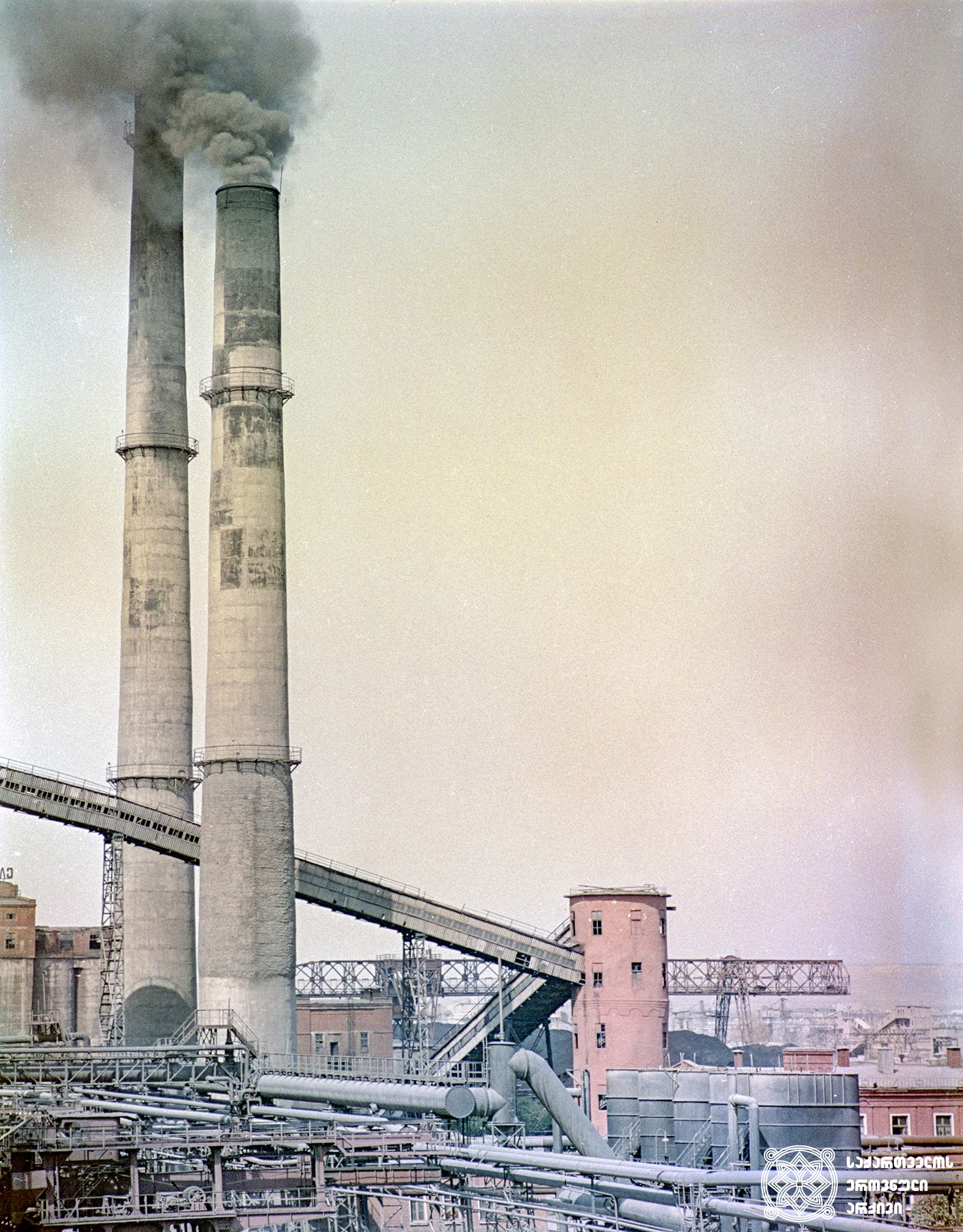 რუსთავის მეტალურგიული ქარხანა. 1971 წელი.
<br>
Rustavi metallurgical factory. 1971.
